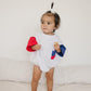 Red, White & Blue Colorblock T - Shirt Romper - Little Joy Co.
