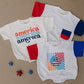 Red, White & Blue Colorblock T - Shirt Romper - Little Joy Co.