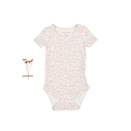 The Printed Short Sleeve Onesie - Pearl Bud