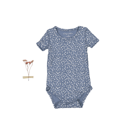 The Printed Short Sleeve Onesie - Midnight Bud