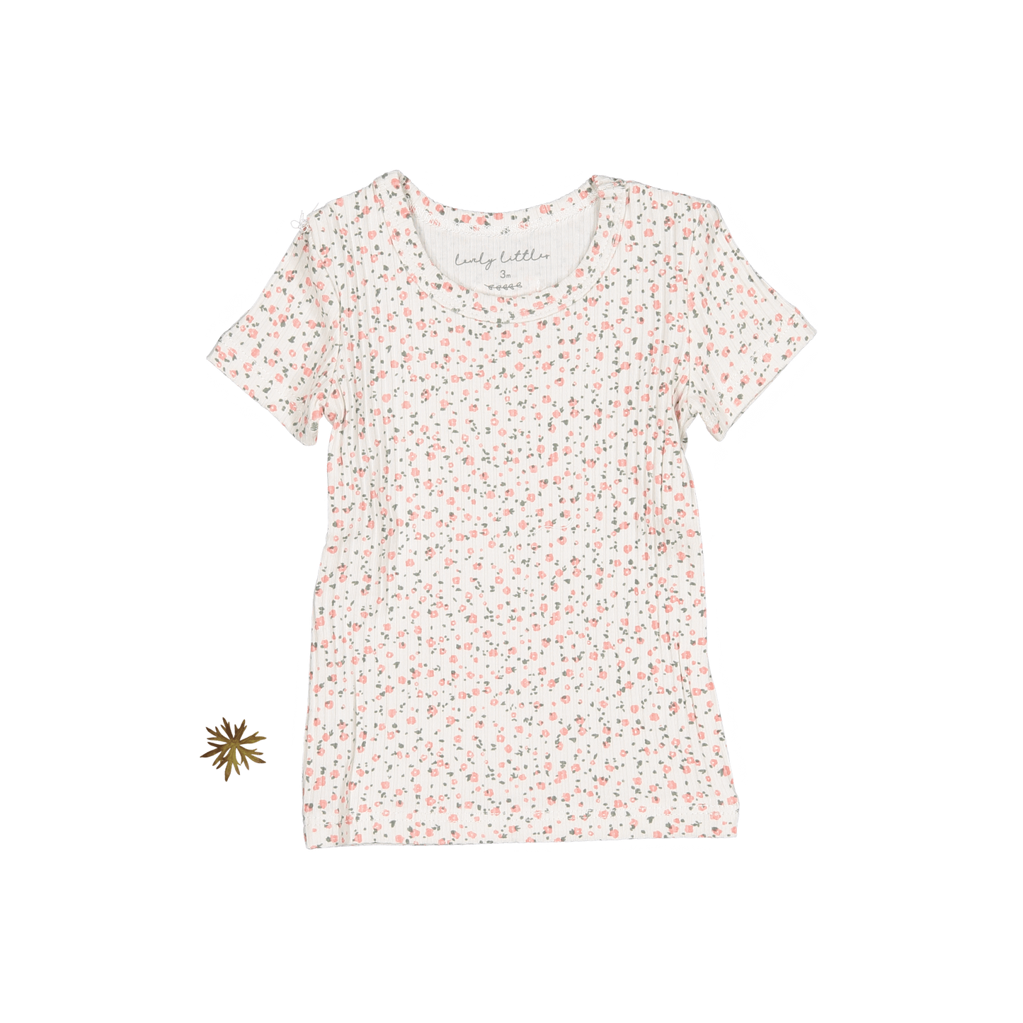 The Printed Short Sleeve Tee - Pearl Bud