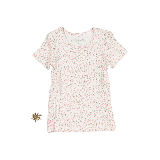 The Printed Short Sleeve Tee - Pearl Bud