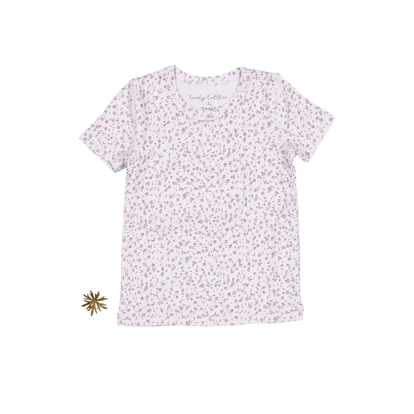 The Printed Short Sleeve Tee - Lilac Bud