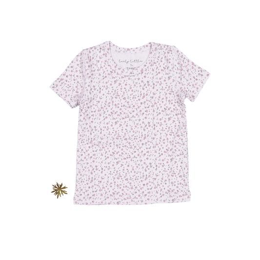 The Printed Short Sleeve Tee - Lilac Bud