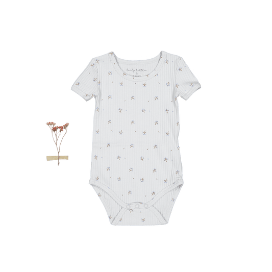 The Printed Short Sleeve Onesie - Sky Blossom