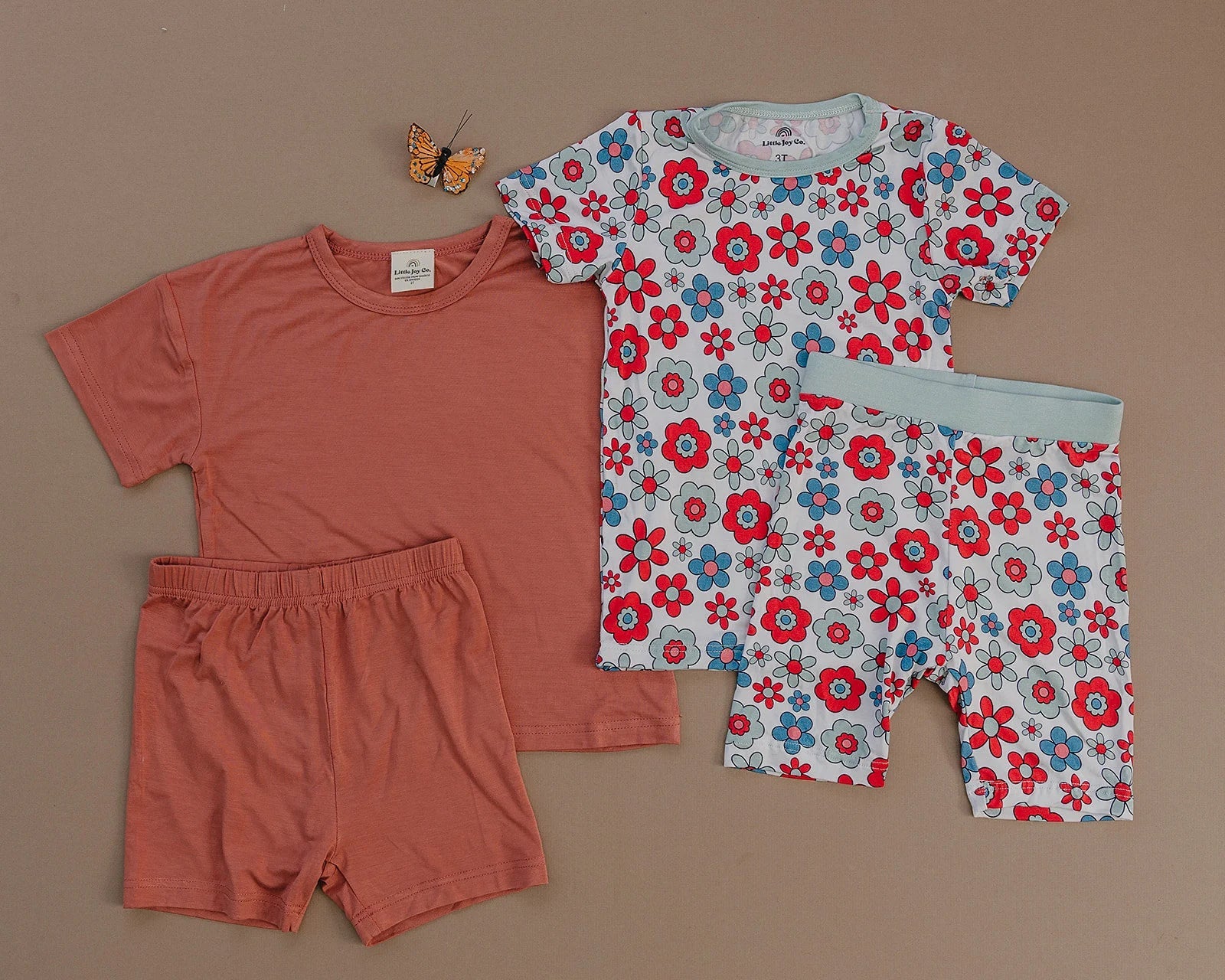 Retro Daisy 4th of July 2pc Bamboo Pajamas - Little Joy Co.