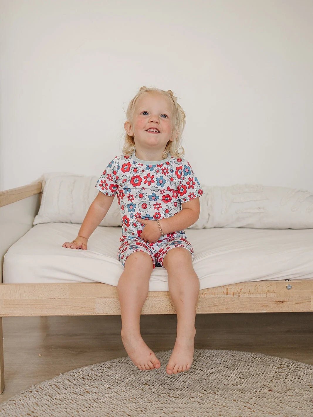 Retro Daisy 4th of July 2pc Bamboo Pajamas - Little Joy Co.