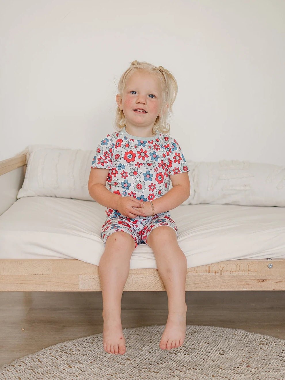 Retro Daisy 4th of July 2pc Bamboo Pajamas - Little Joy Co.