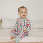 Retro Daisy Bamboo Romper - Zippy or Shorty - Little Joy Co.