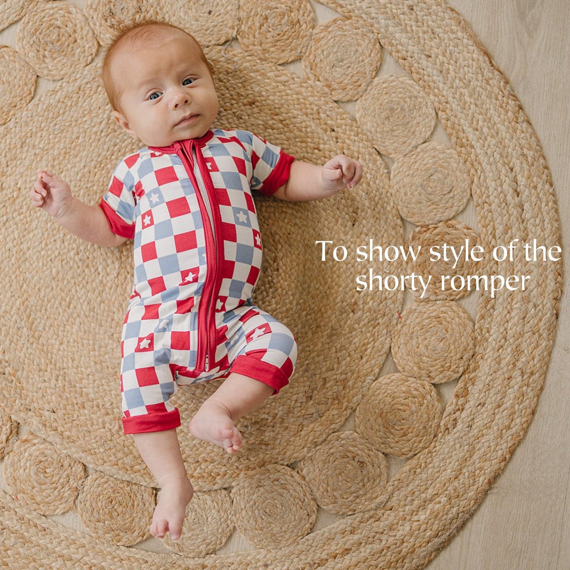 Retro Daisy Bamboo Romper - Zippy or Shorty - Little Joy Co.