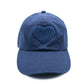 Navy Blue Terry Heart Hat