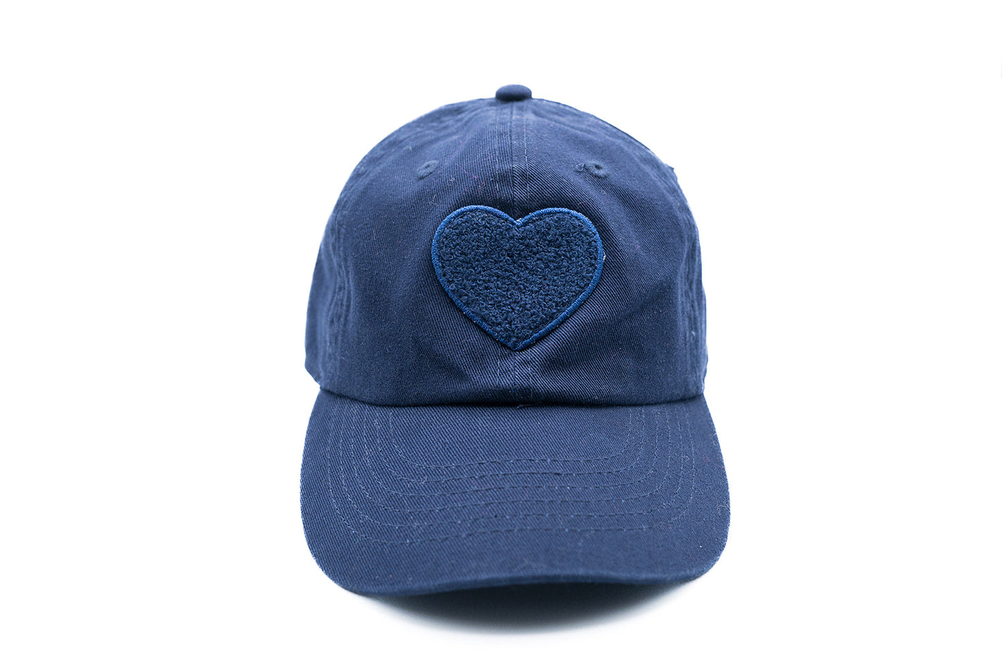 Navy Blue Terry Heart Hat