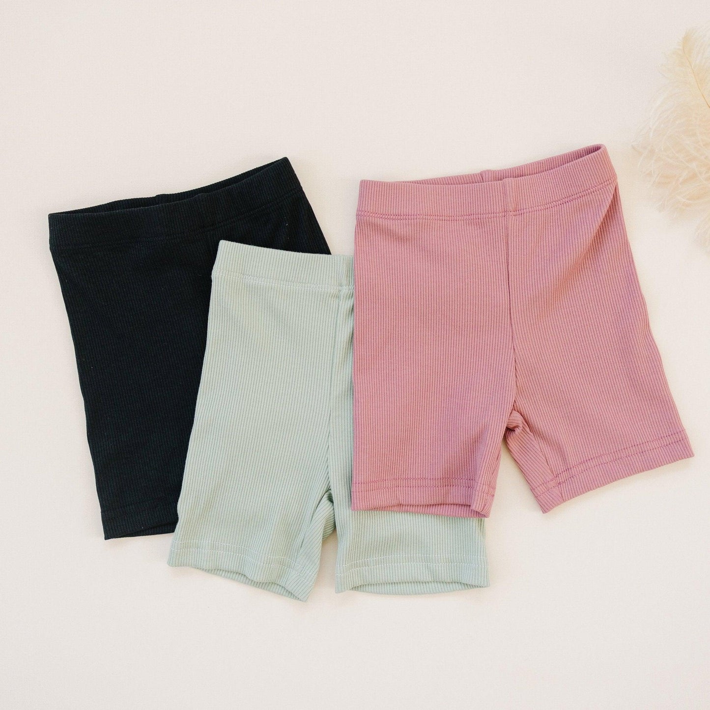 Ribbed Bamboo Bike Shorts - Little Joy Co.