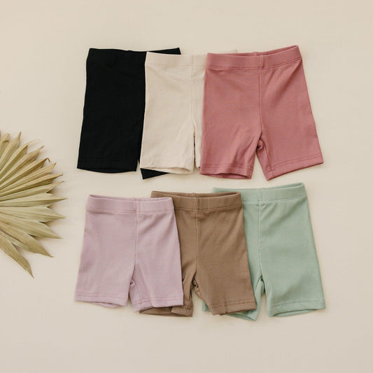 Ribbed Bamboo Bike Shorts - Little Joy Co.