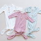 Ribbed Knotted Newborn Gown - more colors - Little Joy Co.