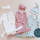 Ribbed Knotted Newborn Gown - more colors - Little Joy Co.