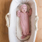 Ribbed Knotted Newborn Gown - more colors - Little Joy Co.