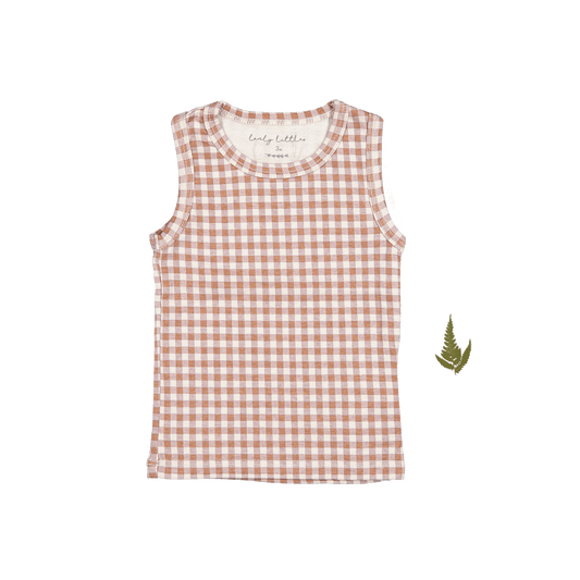 The Printed Tank - Rosewood Gingham