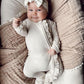 Ruffle Zipper One Piece - Cream
