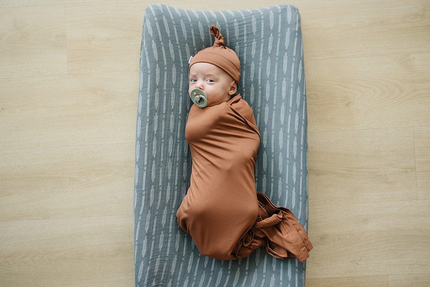 Rust Bamboo Stretch Swaddle - Little Joy Co.