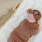 Rust Bamboo Stretch Swaddle - Little Joy Co.