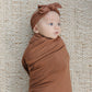 Rust Bamboo Stretch Swaddle - Little Joy Co.