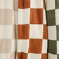 Rust Checkered Plush Blanket - Little Joy Co.