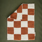 Rust Checkered Plush Blanket - Little Joy Co.