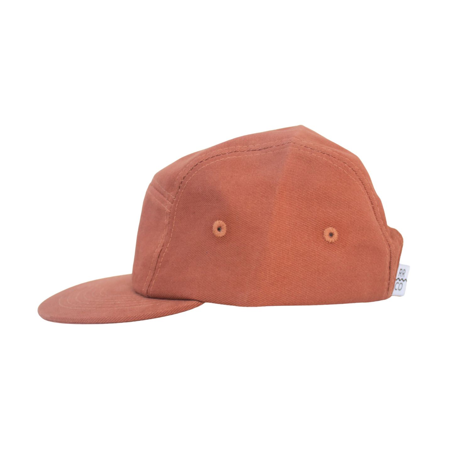 Cotton Five-Panel Hat in Rust