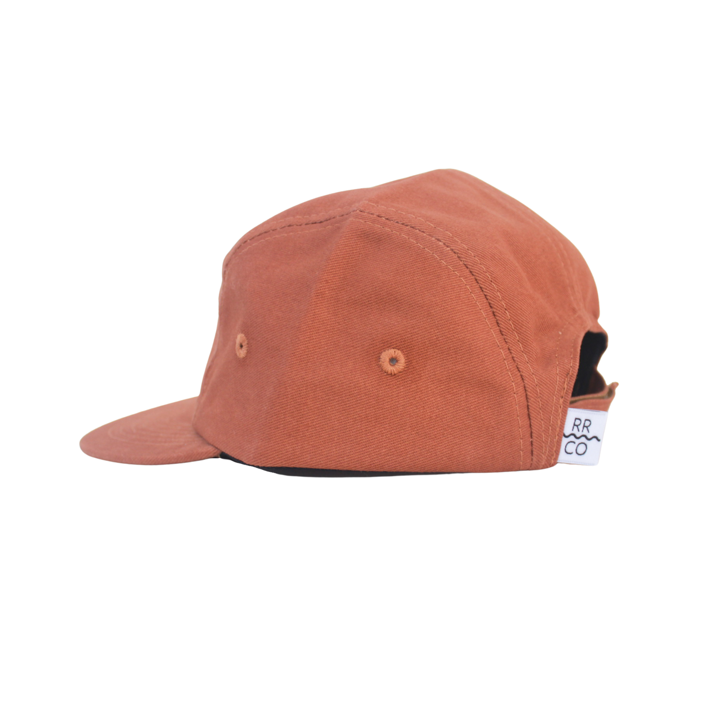 Cotton Five-Panel Hat in Rust