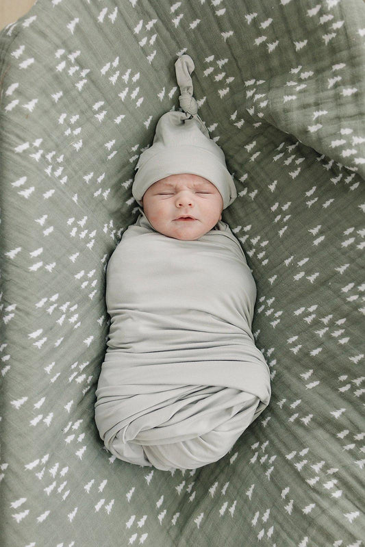 Sage Bamboo Stretch Swaddle - Little Joy Co.