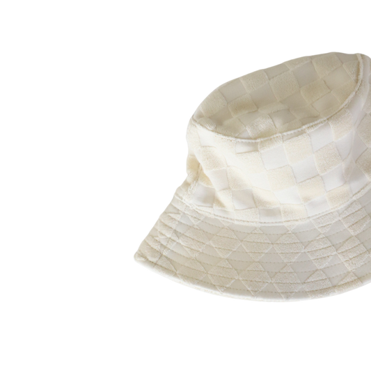 Terry Bucket Hat in Salt Check