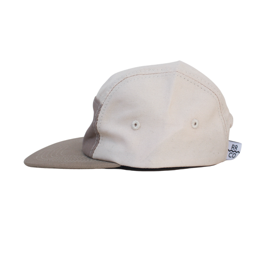 Cotton Five-Panel Hat in Sand