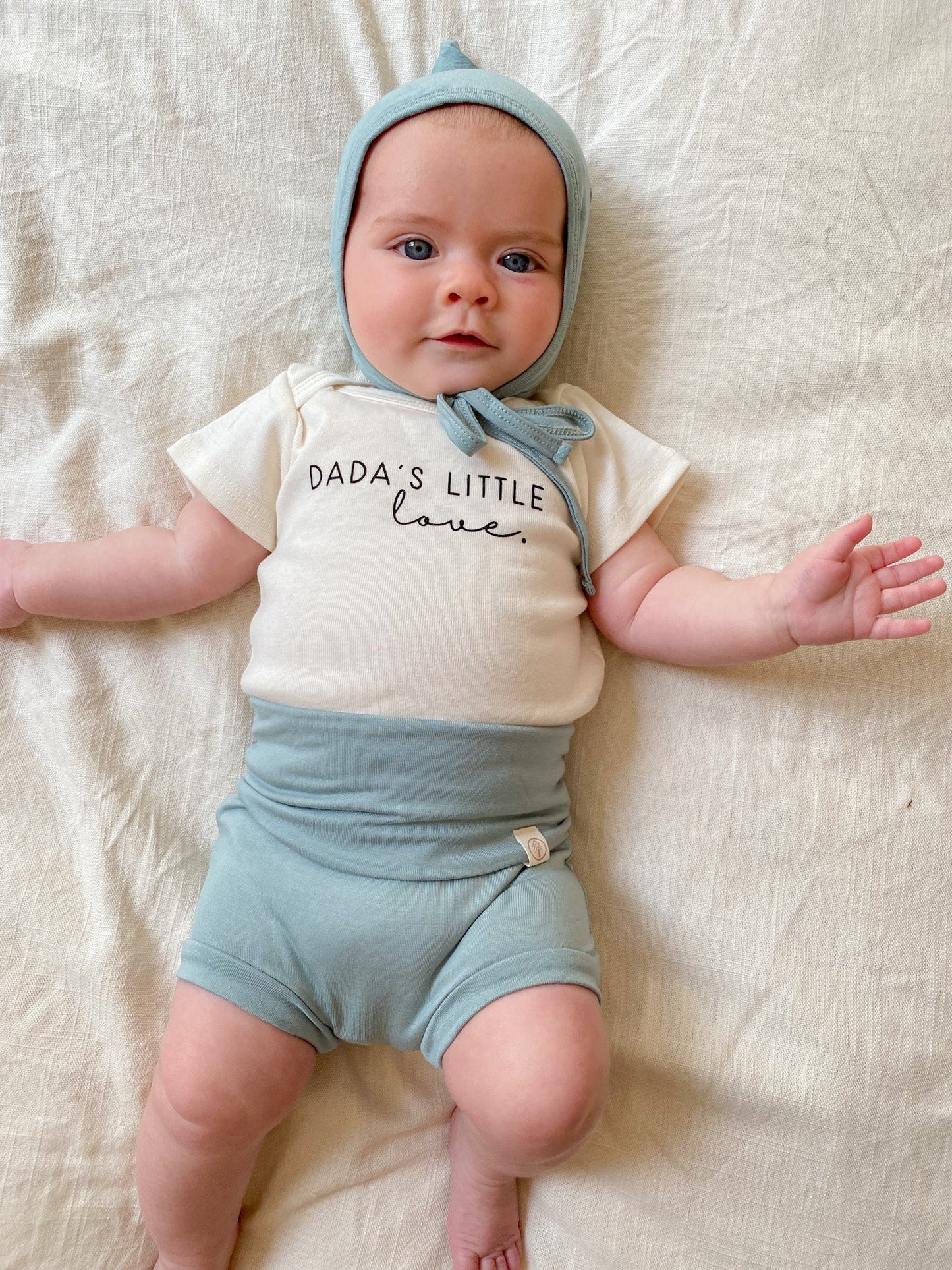 Dada's Little Love - Organic Short Sleeve Baby Bodysuit