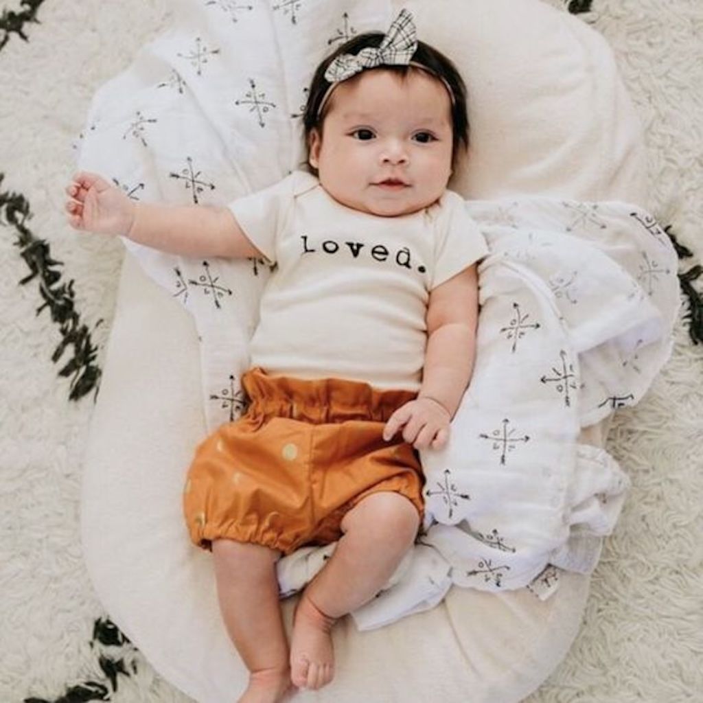 Loved - Organic Short Sleeve Baby Bodysuit