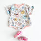Short Sleeve Bubble Romper | Groovy Girl