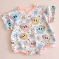 Short Sleeve Bubble Romper | Groovy Girl