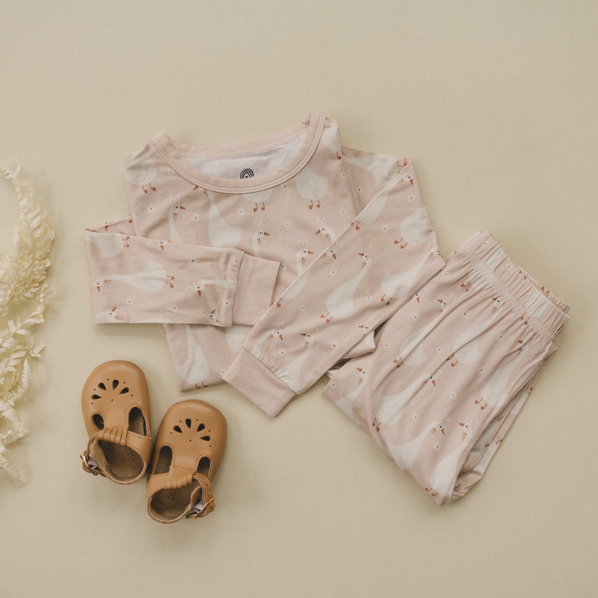 Silly Goose on the Loose 2pc Bamboo Pajama Set - Little Joy Co.