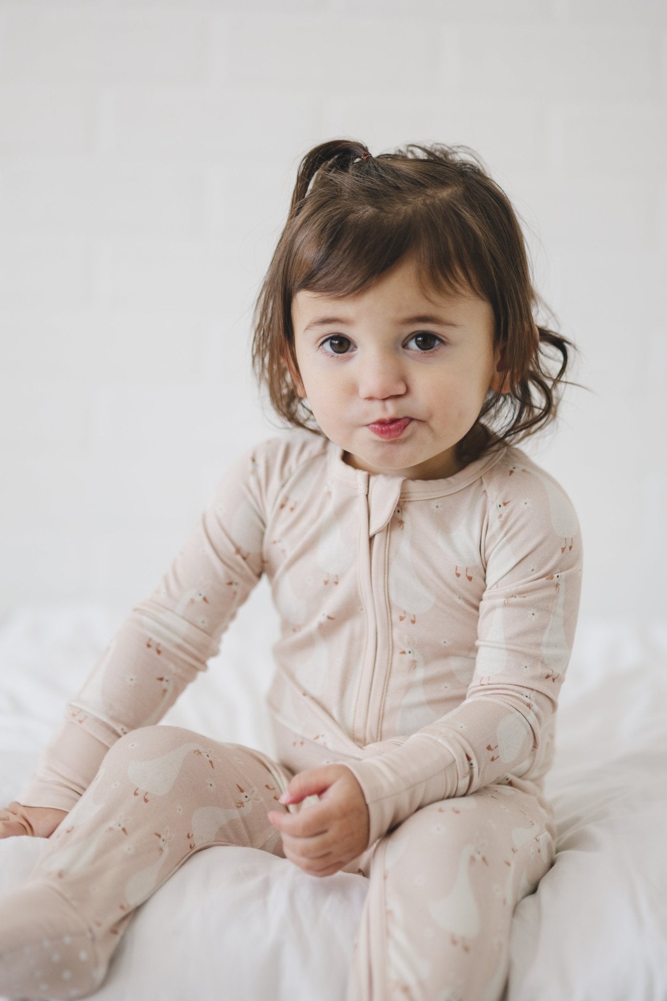 Silly Goose on the Loose Bamboo Zippy Romper - Little Joy Co.