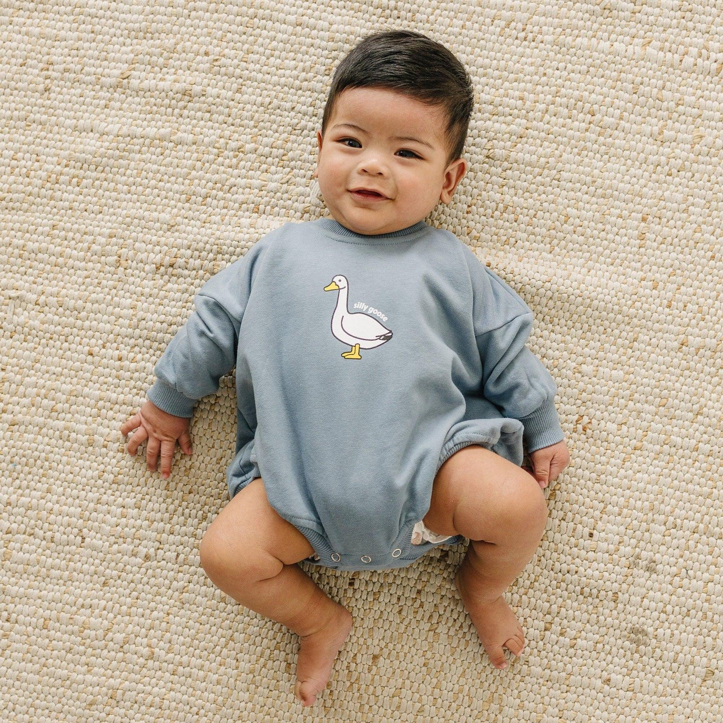 Silly Goose Sweatshirt Romper - more colors - Little Joy Co.