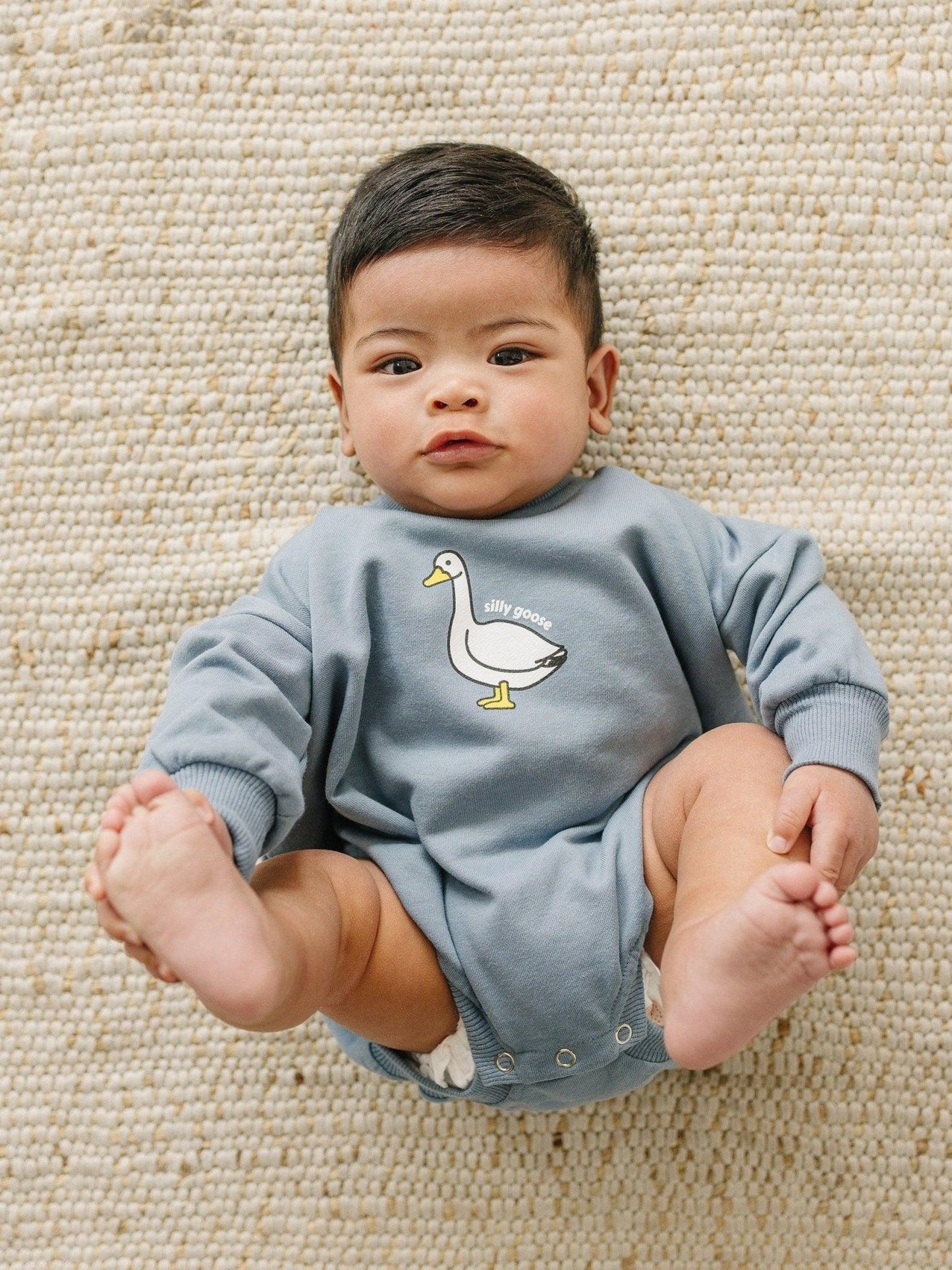 Silly Goose Sweatshirt Romper - more colors - Little Joy Co.