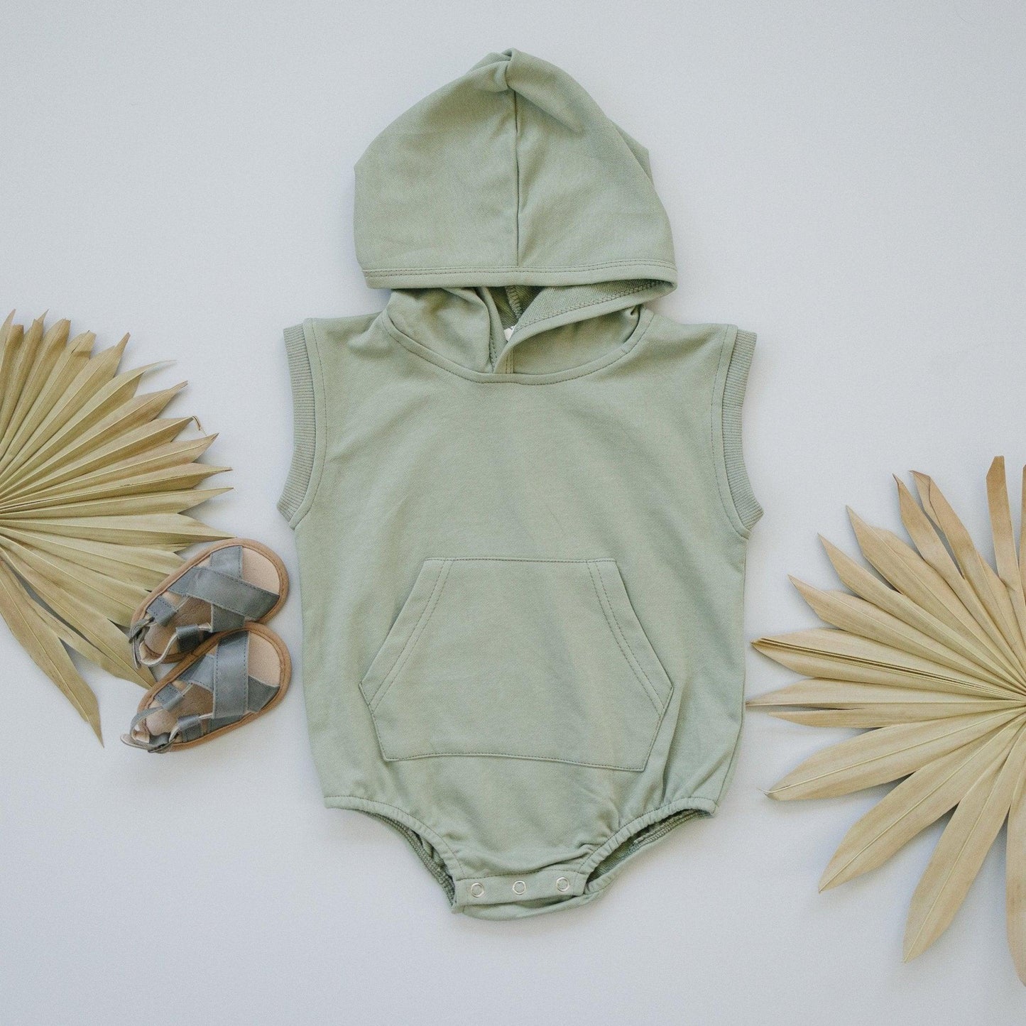 Sleeveless Hoodie Romper - Little Joy Co.