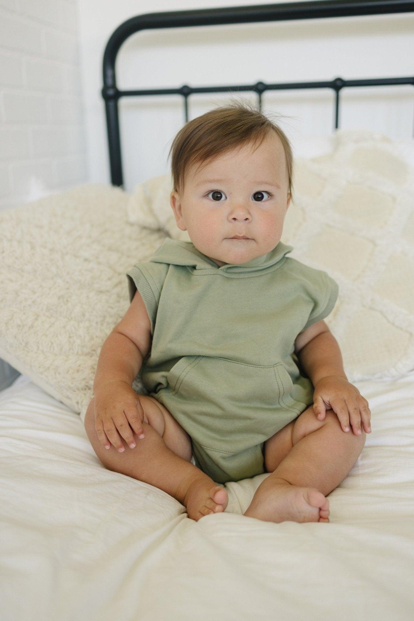 Sleeveless Hoodie Romper - Little Joy Co.