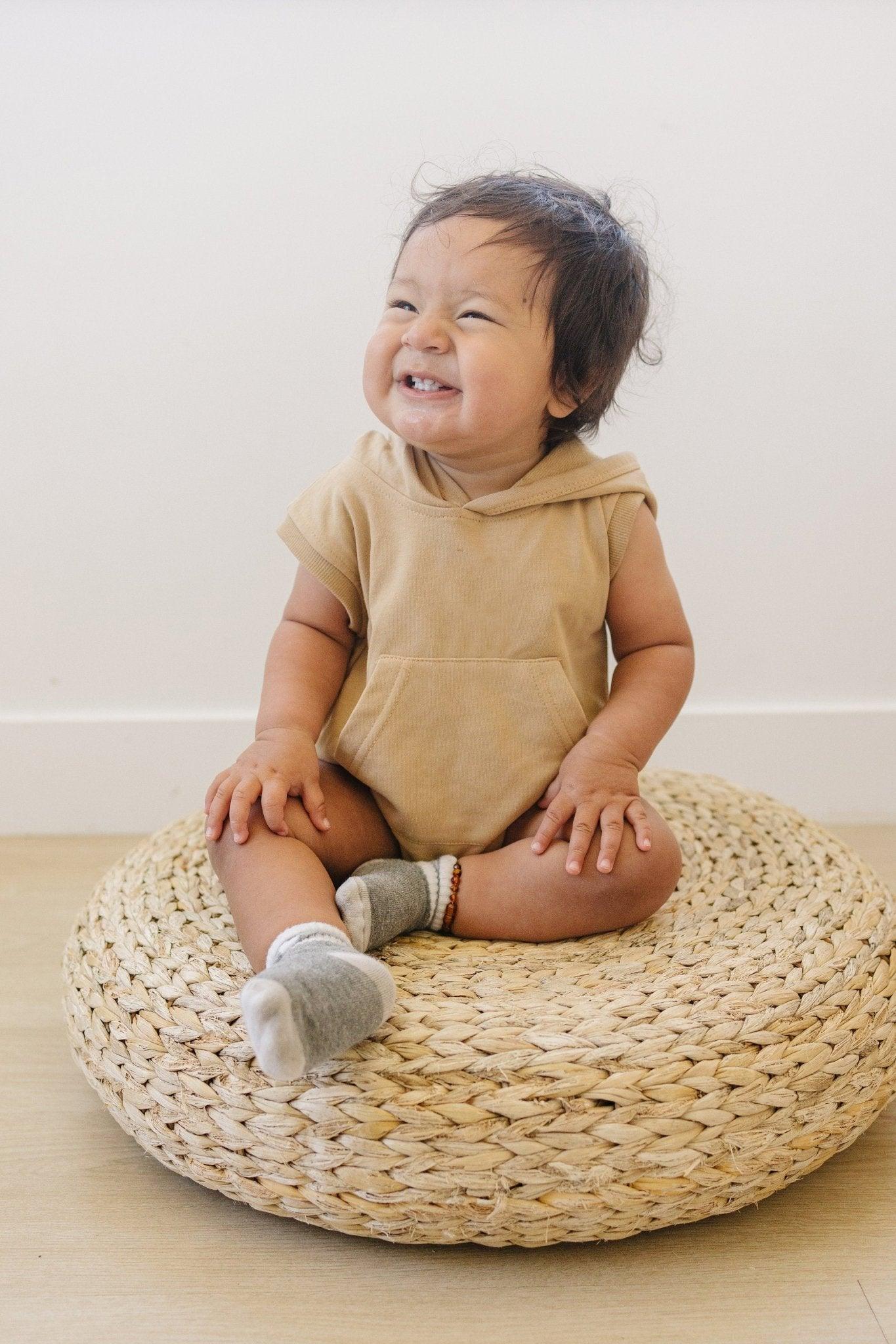 Sleeveless Hoodie Romper - Little Joy Co.