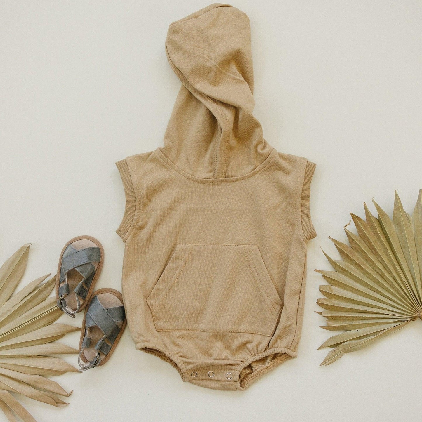 Sleeveless Hoodie Romper - Little Joy Co.