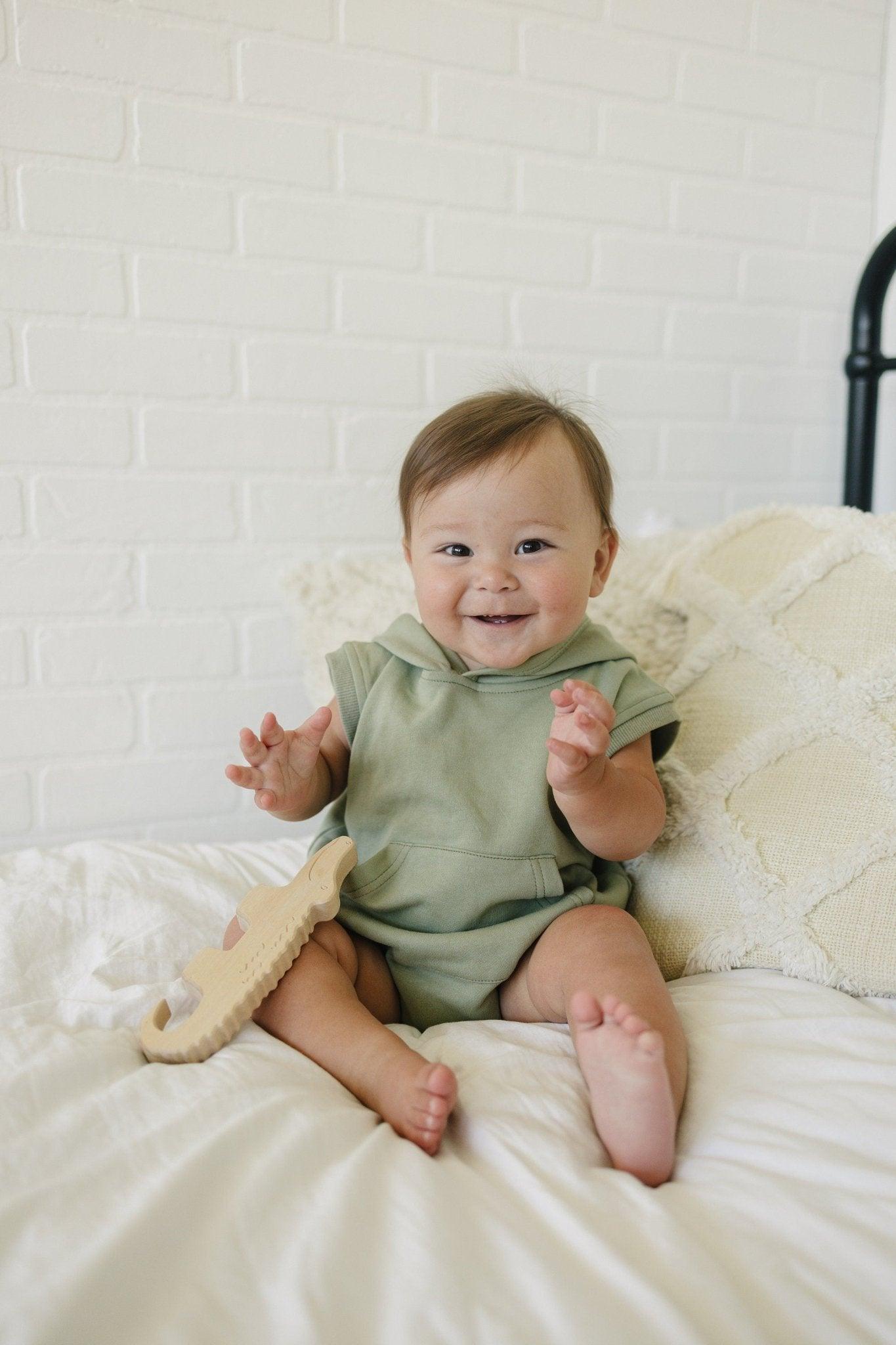 Sleeveless Hoodie Romper - Little Joy Co.