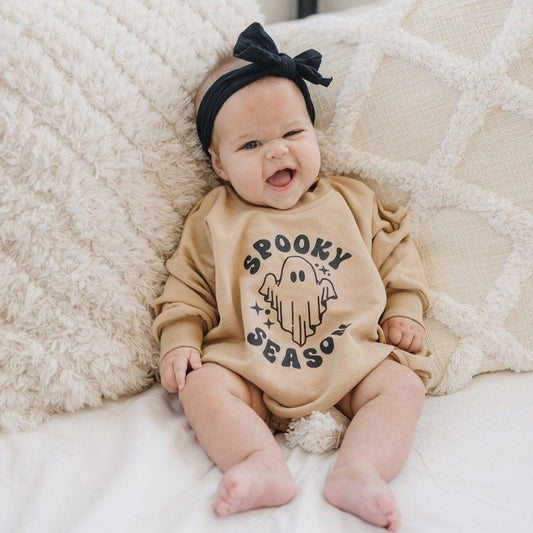 Spooky Season Sweatshirt Romper - Little Joy Co.