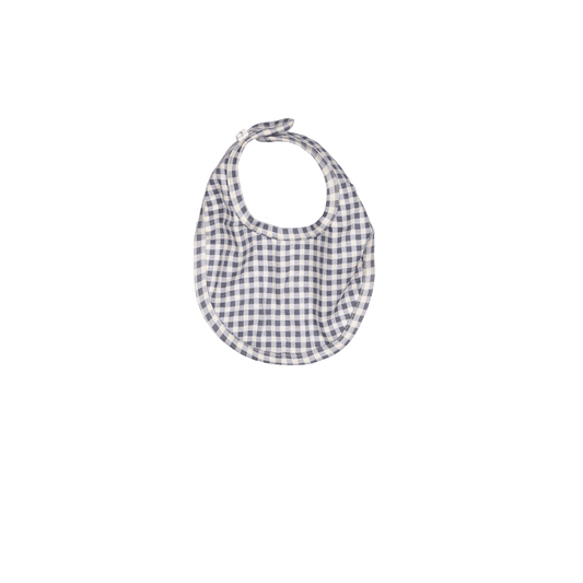 The Printed Bib - Steel Gingham