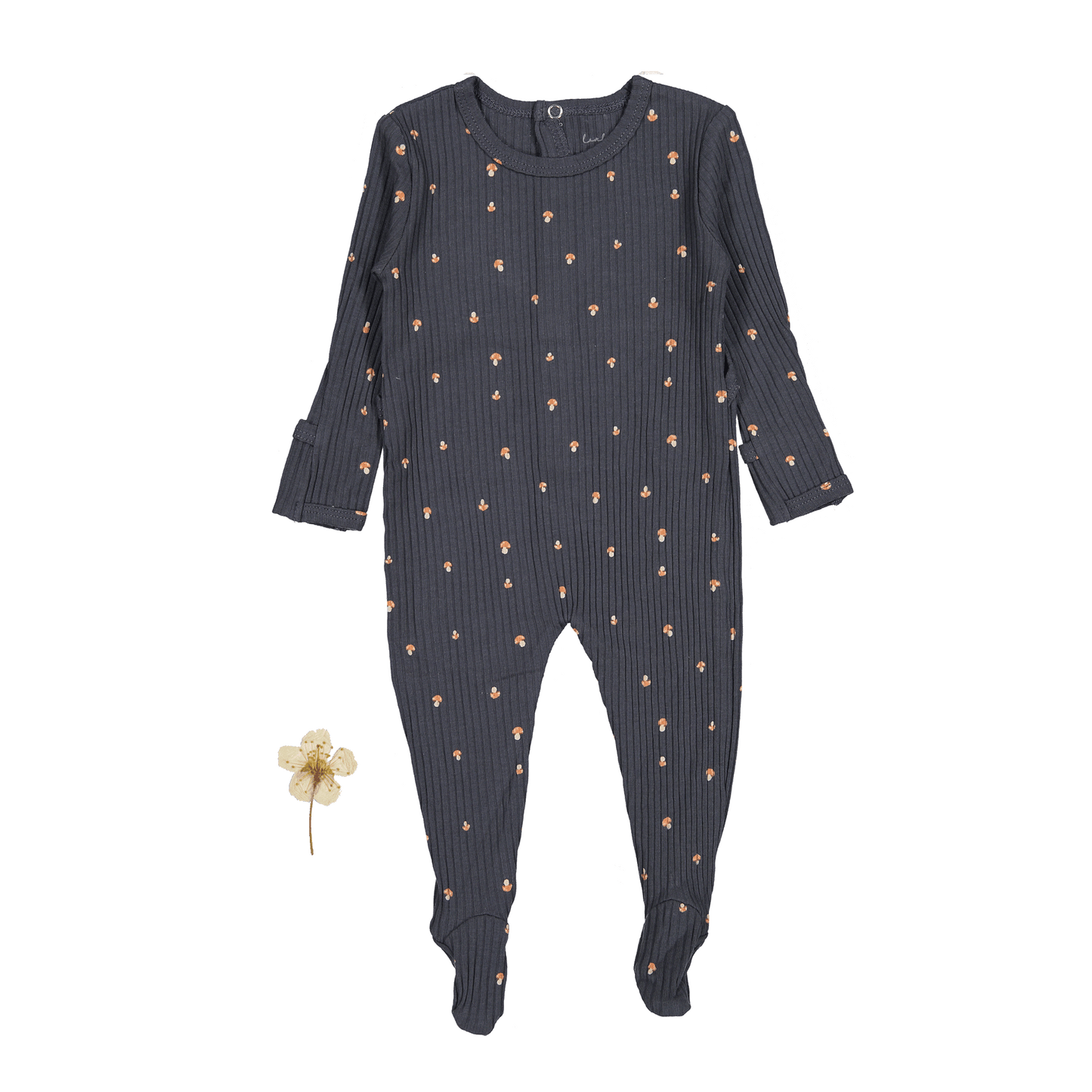 The Printed Romper - Steel Mushroom