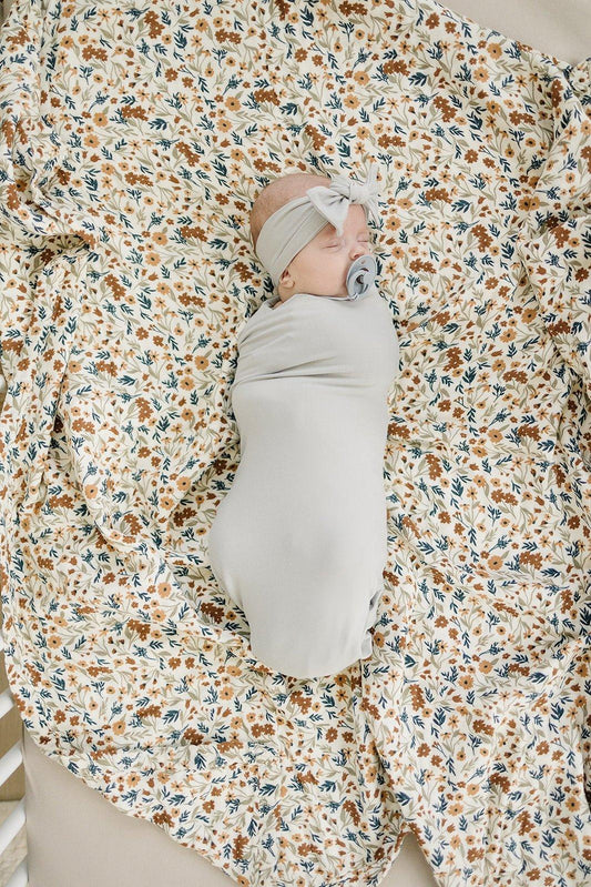 Stone Bamboo Stretch Swaddle - Little Joy Co.